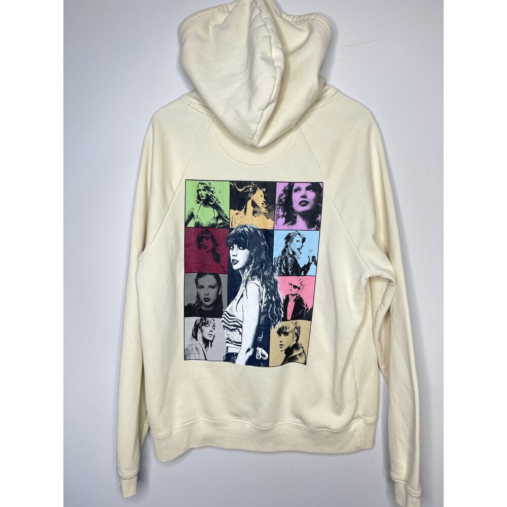 Taylor Swift The Eras Tour Graphic Hoodie size XSmall Cream - Picture 6 of 9
